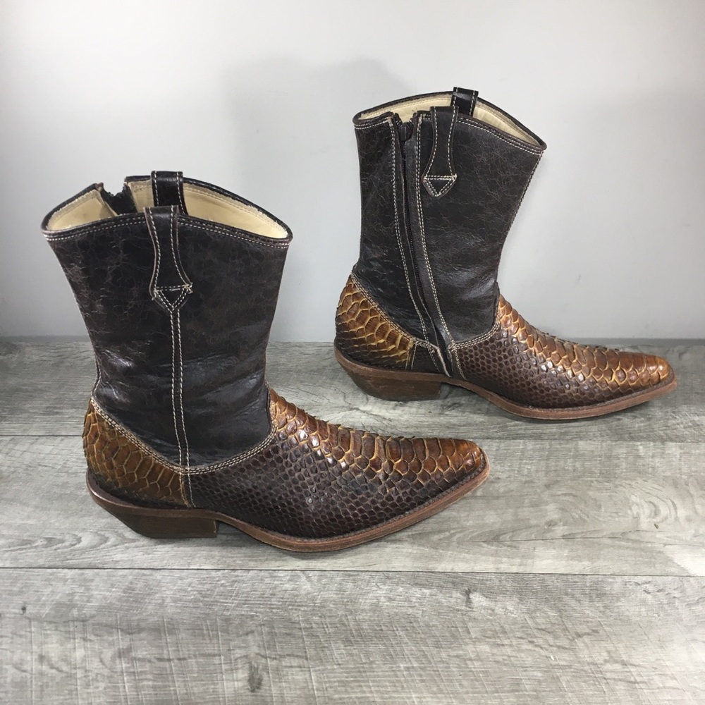 Rustico Cuadra Honey Python Snake Skin Leather Co… - image 2